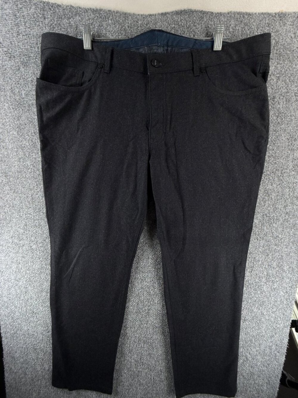 Hiltl Dress Pants Charcoal Gray Wool Italy Vitale Barberis Canonico ACTL 40X29